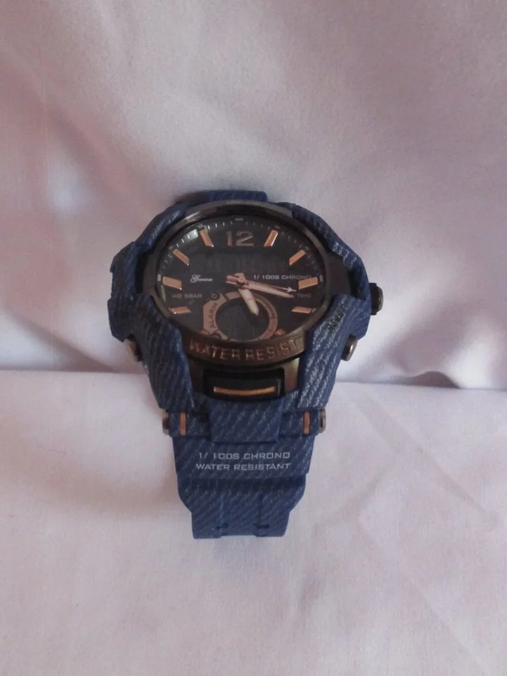 Genoa Japanese Movement Blue Multi-Function Watch with Silicon Strap (6.50-8.50)